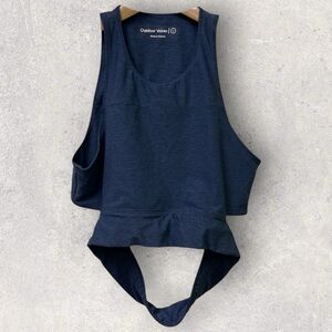 Outdoor Voices Slash Back Crop Top in Deep Navy